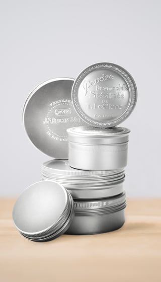 Desjardin cosmetic container multiple silver 
